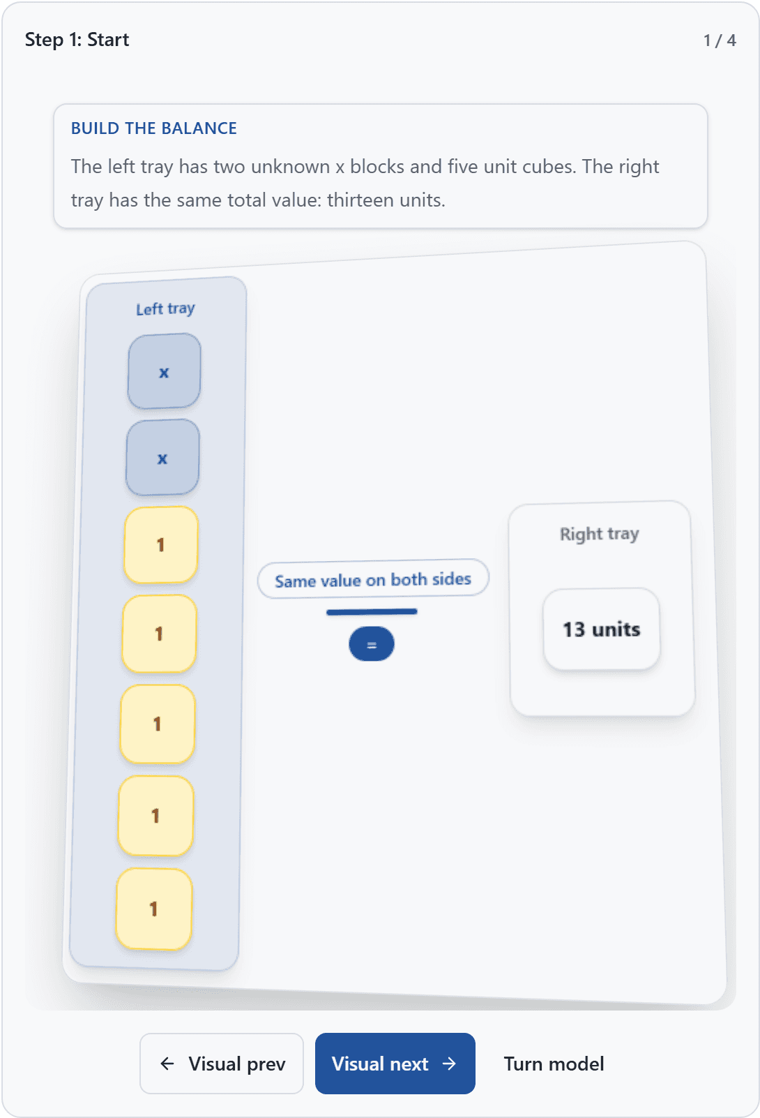 Algebra balance demo preview